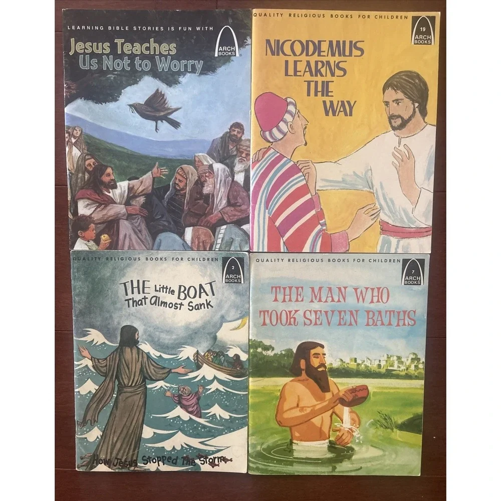Vintage Huge Lot of 66 Arch Books Quality Religious Books For Children Bible 70s
